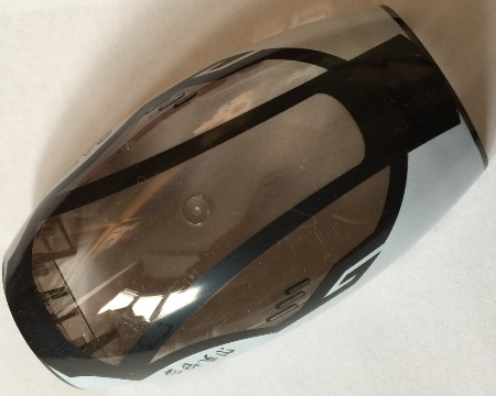 10312pb05 | Windscreen 10 x 6 x 3 Bubble Canopy Double Tapered with Square Front Cutout with Ninjago Black and White Pattern | LEGOPART