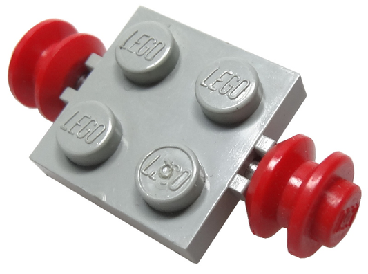 122c01 | Plate, Modified 2 x 2 with Red Wheels | LEGOPART