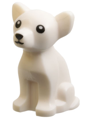 12888pb01 | Dog, Chihuahua with Black Eyes, Nose, and Mouth, White Pupils Pattern | LEGOPART