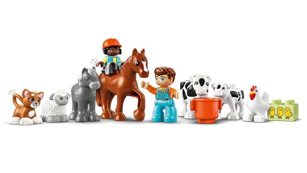 Taking care of the animals in the farm LEGO 10416