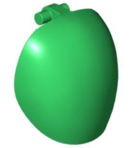 1686 | Large Figure Armor, Round, Smooth with Bar Handle - Free Ends | LEGOPART