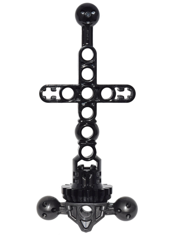 24190c01 | Large Figure Torso Skeletal with Gear Hips / Waist / Bottom with Pearl Dark Gray Connector with 3 Ball Joint | LEGOPART