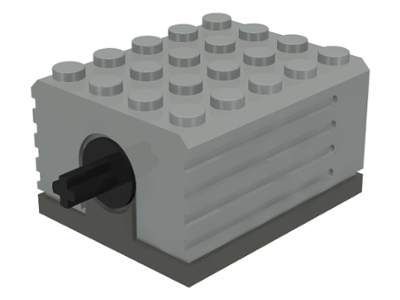 2838c01 | Electric, Motor 9V 5 x 4 x 2 1/3 with Black Axle and Dark Gray Base | LEGOPART