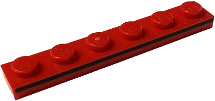 3666pb04 | Plate 1 x 6 with Black Stripe Pattern | LEGOPART