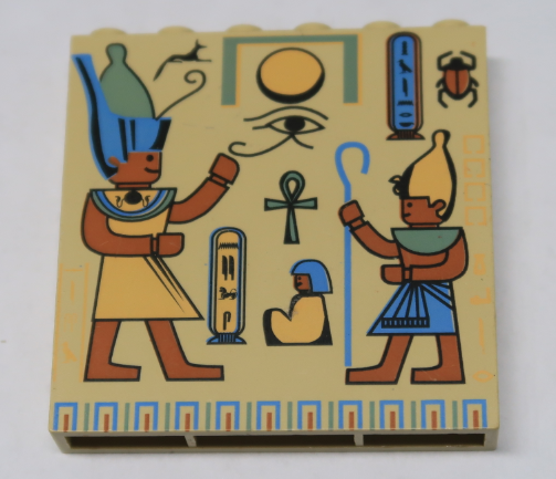 3754px2 | Brick 1 x 6 x 5 with Hieroglyphs, Osiris and Farao Pattern | LEGOPART