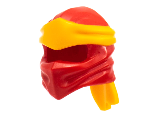 40925pb21 | Minifigure, Headgear Ninjago Wrap Type 4 with Molded Bright Light Orange Headband Pattern | LEGOPART