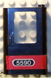 4182pb011 | Door 1 x 4 x 5 Train Right, Thin Support at Bottom with Red Stripe and White | LEGOPART