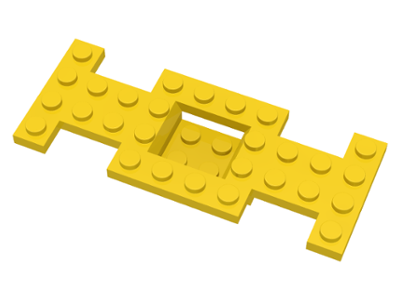 4212b | Vehicle, Base 4 x 10 x 2/3 with 2 x 2 Recessed Center with Smooth Underside, No Center Hole | LEGOPART