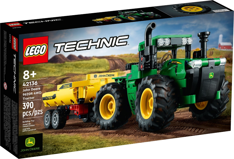 John Deere 9620R 4WD Tractor LEGO 42136
