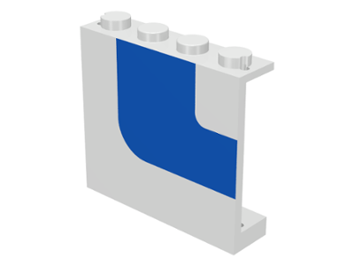 4215ap04 | Panel 1 x 4 x 3 - Solid Studs with Blue Stripe Pattern Right | LEGOPART