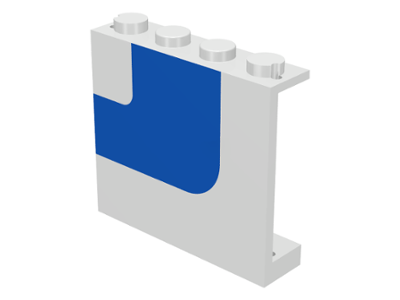 4215ap06 | Panel 1 x 4 x 3 - Solid Studs with Blue Stripe Pattern Left | LEGOPART