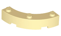 48092 | Brick, Round Corner 4 x 4 Macaroni with 3 Studs | LEGOPART