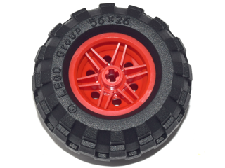 56145c02 | Wheel 30.4mm D. x 20mm with No Pin Holes and Reinforced Rim with Black Tire 56 x 26 Balloon | LEGOPART