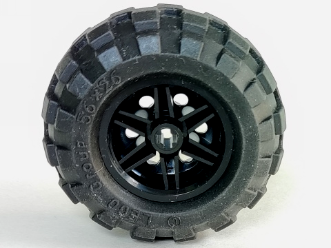 56145c02 | Wheel 30.4mm D. x 20mm with No Pin Holes and Reinforced Rim with Black Tire 56 x 26 Balloon | LEGOPART