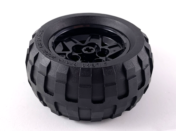 56908c02 | Wheel 43.2mm D. x 26mm Technic Racing Small, 6 Pin Holes with Black Tire 68.7 x 34 R | LEGOPART
