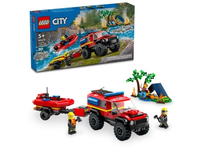 4x4 brandweerauto met reddingsboot LEGO 60412