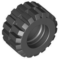 60700 | Tire 21mm D. x 12mm - Offset Tread Small Wide, Raised Groove | LEGOPART