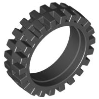 61254 | Tire 24mm D. x 7mm Offset Tread - Band Around Center of Tread | LEGOPART