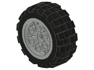 6582c01 | Wheel 20 x 30 Balloon Medium, with Black Tire 20 x 30 Balloon Medium | LEGOPART