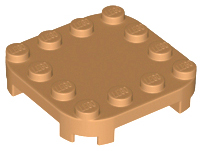 66792 | Plate, Modified 4 x 4 with Rounded Corners and 4 Feet | LEGOPART