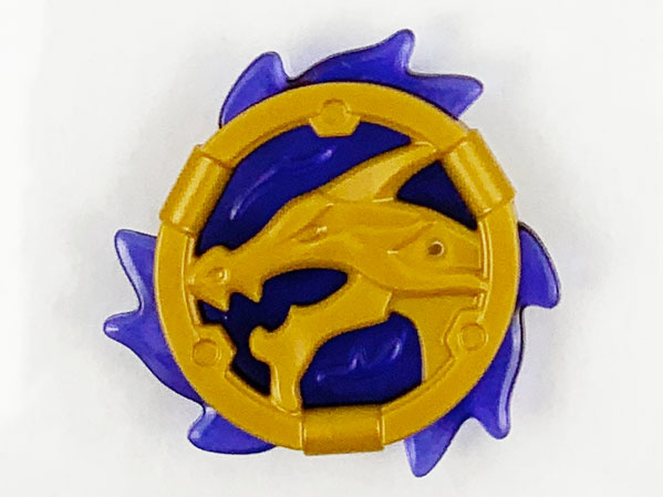 69567pb01 | Ring 3 x 3 with Dragon Head with Molded Trans-Purple Flames Pattern | LEGOPART