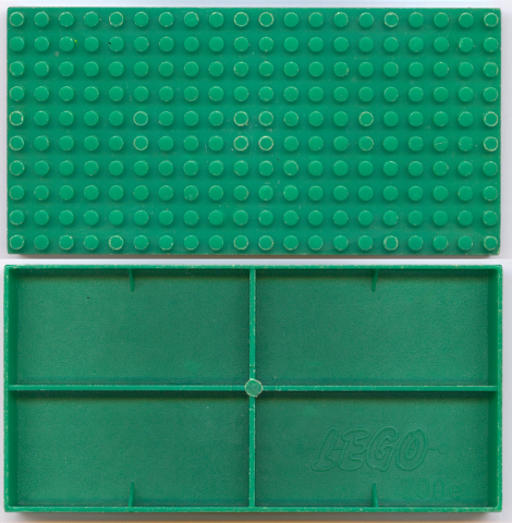 700e | Brick 10 x 20 without Bottom Tubes, with '+' Cross Support and 4 Side Supports (early Baseplate) | LEGOPART