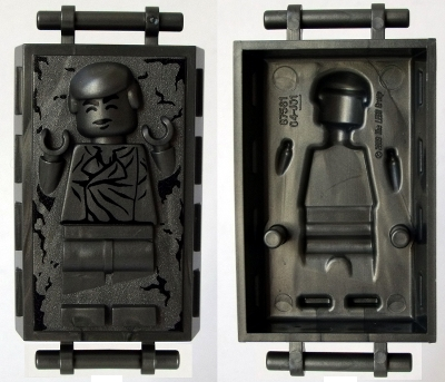 Minifigure, Utensil Carbonite Block with Bar Handles with Han Solo Pattern LEGO 87561pb01 | Fyrebrick.be