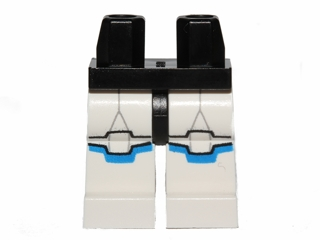 970c01pb13 | Hips and White Legs with SW Clone Trooper and Blue Markings Pattern | LEGOPART