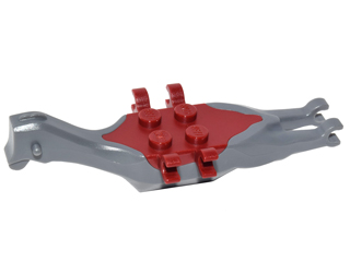 98085c03 | Dinosaur Body Pteranodon, 4 Studs, 6 Clips with Fixed Dark Red Top | LEGOPART