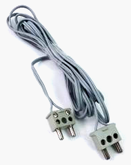 bb1136v190 | Electric, Wire 12V / 4.5V with 2 Leads, 190 Studs Long with 2 Light Gray Electric, Connector, 2-Way Male Squared Narrow Long without Center Post with Center Hole | LEGOPART