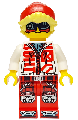 Cooper - Black Visor, White Hoodie, Red Legs LEGO drm069