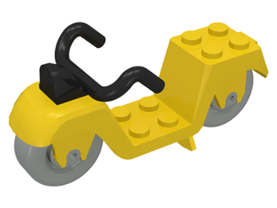 fabac3 | Fabuland Scooter with Black Handlebars and Light Gray Wheels | LEGOPART