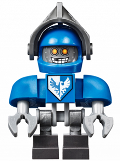Clay Bot - Blue Shoulders, Flat Silver Visor LEGO nex011 | Fyrebrick.be