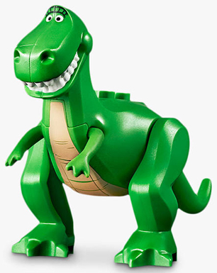 Dinosaur Toy Story (Rex), Tan Stomach and Eyebrows LEGO rex02 | Fyrebrick.be