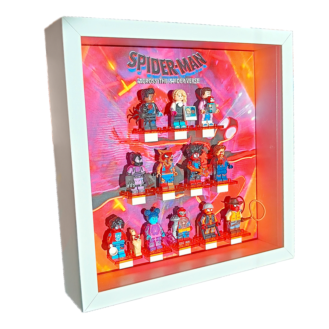 Minifigures series Spider-Verse complete serie + kader