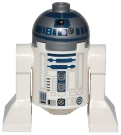 Astromech Droid, R2-D2 - Flat Silver Head, Lavender Dots and Small Receptor LEGO sw0527a