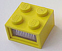 08010dc01 | Electric, Light Brick 4.5V 2 x 2 with 3 Plug Holes, Trans-Clear Diffuser Lens | LEGOPART