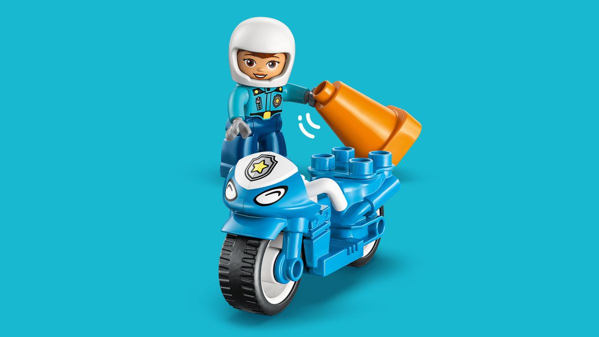 Blue Police Motorcycle LEGO 10471