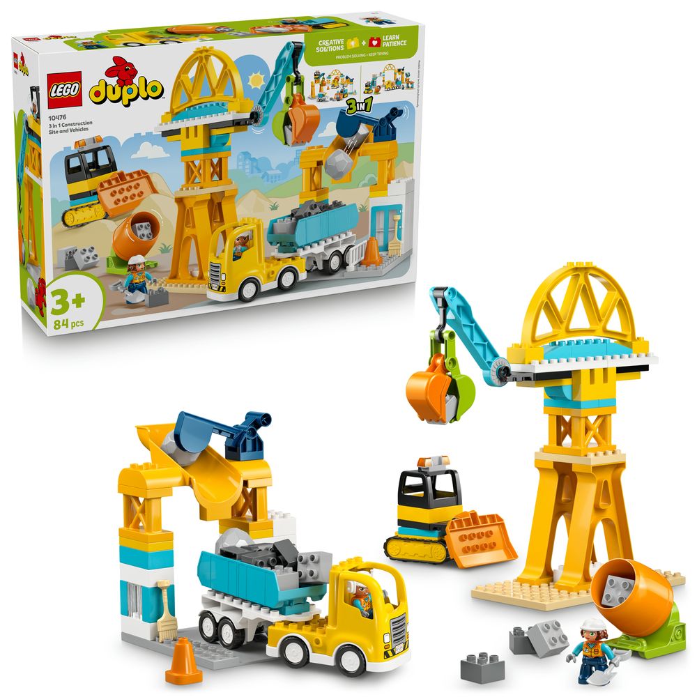 3 in 1 Construction Site and Vehicles LEGO 10476