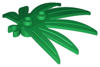 10884 | Plant Leaves 6 x 5 Swordleaf with Open O Clip Thick | LEGOPART