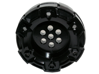 11094 | Wheel Hard Plastic, Treaded with 7 Pin Holes and 6 Bar Holes | LEGOPART