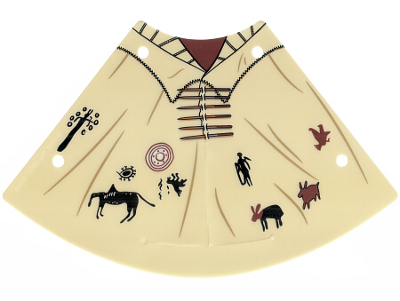 13882 | Plastic Tepee Cover with Western Indians Motifs Pattern | LEGOPART