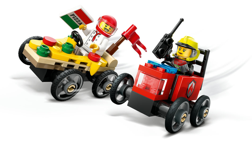 Pizza vs. Fire Truck Race Car Pack LEGO 60458