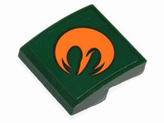 15068pb018R | Slope, Curved 2 x 2 x 2/3 with Orange Rebels Insignia Pattern Model Right Side | LEGOPART