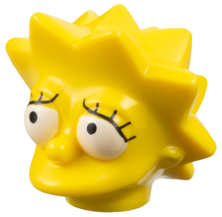 15524pb01 | Minifigure, Head, Modified Simpsons Lisa Simpson with Worried Look Pattern | LEGOPART