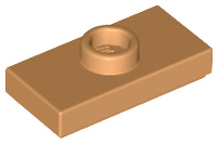 15573 | Plate, Modified 1 x 2 with 1 Stud with Groove and Bottom Stud Holder | LEGOPART