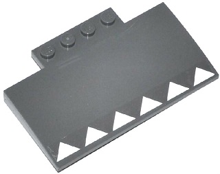 15625pb004 | Slope, Curved 5 x 8 x 2/3 with 4 Studs with 6 White Triangles Pattern | LEGOPART