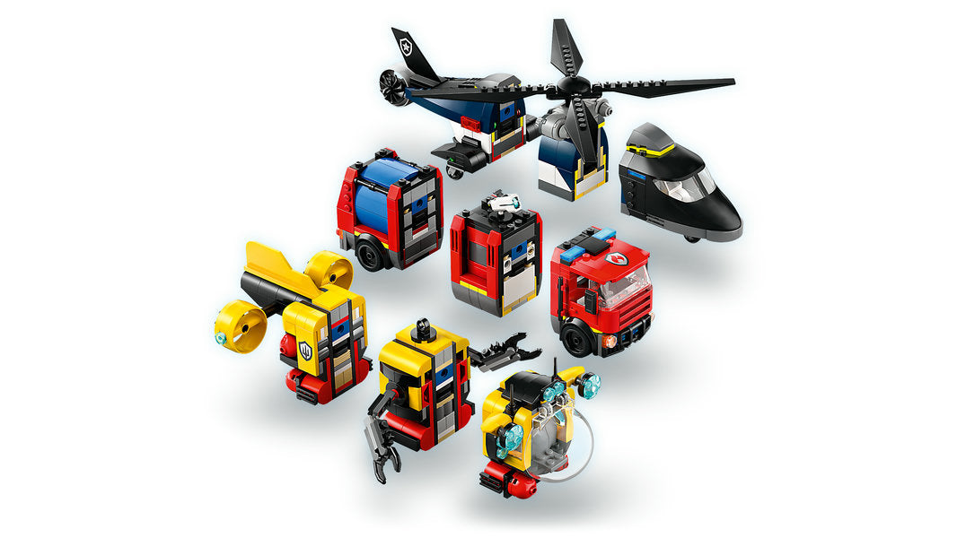 Helicopter, Fire Truck & Submarine Remix LEGO 60462