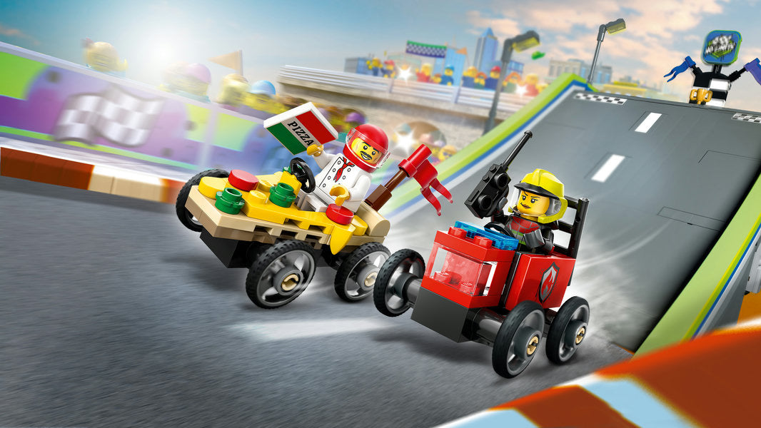 Pizza vs. Fire Truck Race Car Pack LEGO 60458