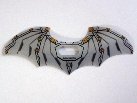 20273a | Minifigure Wings Mechanical Extended with Center Opening with Black and Gold Pattern | LEGOPART